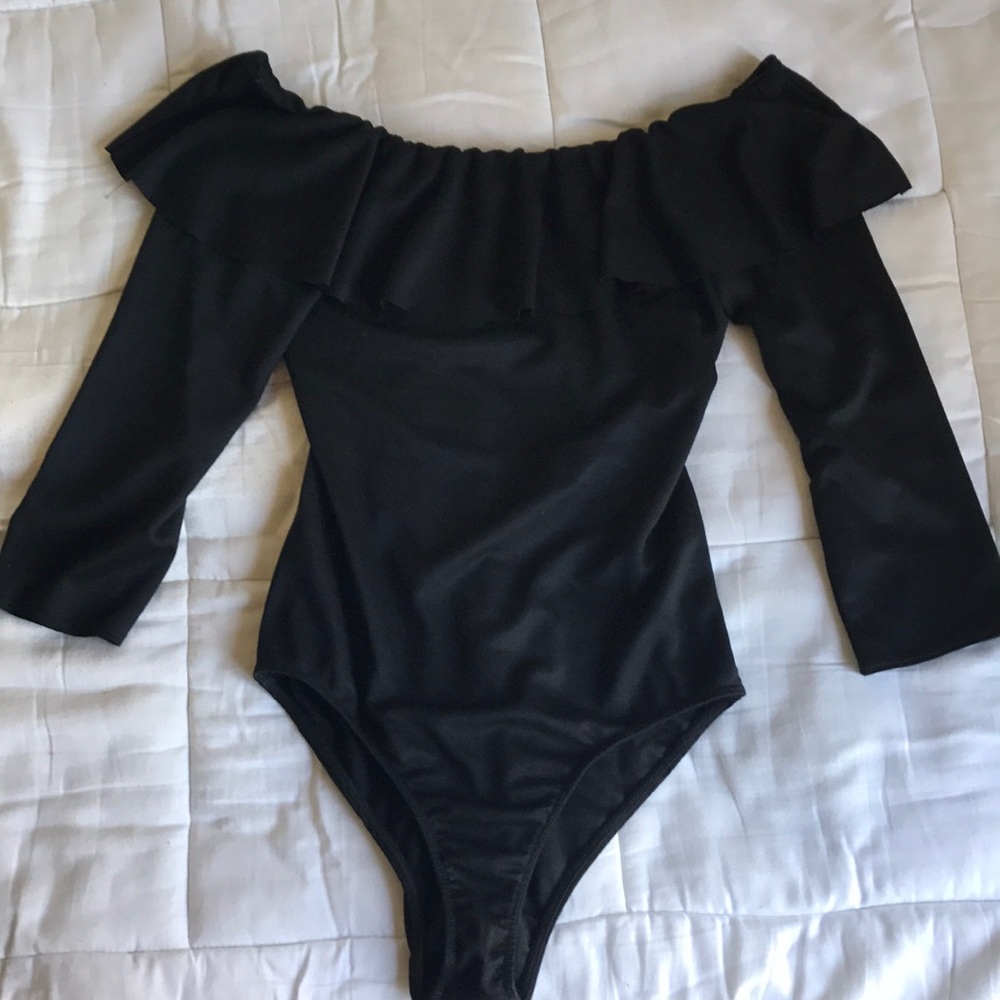 Off the shoulder body suit